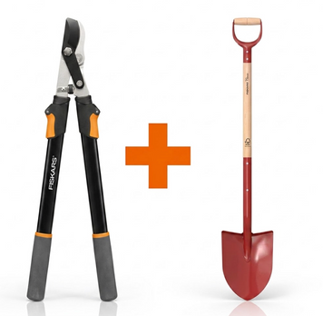 Набір Fiskars: Гілкоріз площинний телескопічний Solid L13 1027528 + Лопата садова класична FSC 1071929 1027528107192 фото