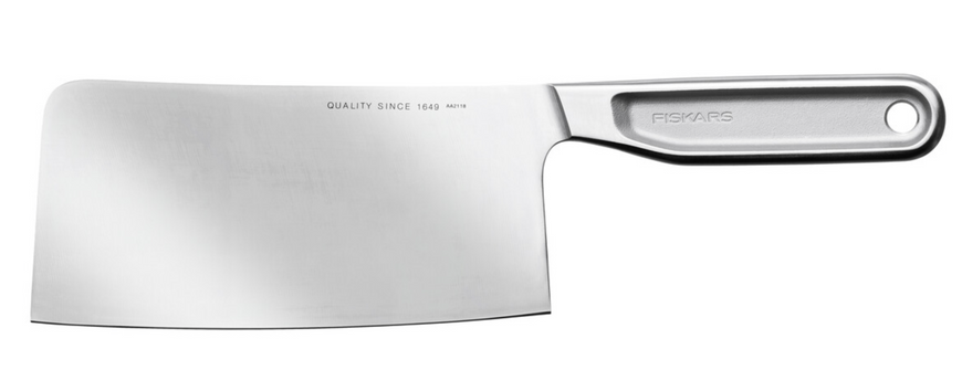 Набір Fiskars: Підставка для зберігання ножів Wooden 1075839 + Ніж сантоку Cleaver All Steel 16 см 1062885 1075839107583 фото