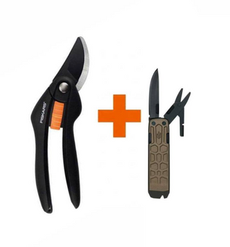 Набір Fiskars: Секатор SoftGrip M 1024711 + Мультитул Gerber Lockdown Slim 16L 1059836 1024711105983 фото