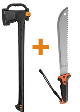 Набір Fiskars: Сокира-колун Solid A18 1052045 + Мачете Gerber Compact Clearpath 1024856 1052045102485 фото
